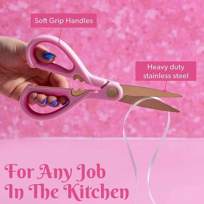 Paris Hilton All Purpose Kitchen Shears, Premium Stainless Steel Blades - Image 3