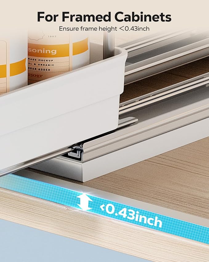 Nieifi Spice Organization for Cabinet-Vertical Spice Rack Pull Out-Spice Rack - Image 4