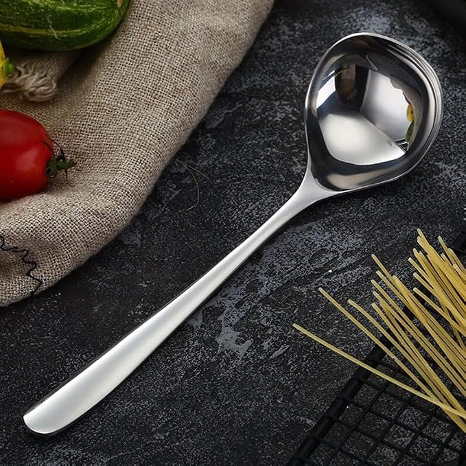 Comicfs 2 Pack Gravy Ladle, SUS 304 Stainless Steel Soup Ladle, Small Soup - Image 4