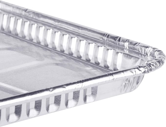1/4 Size Cookie Sheet Baking Cake Pans l 12.8” x 8.9” Disposable Aluminum Foil - Image 3