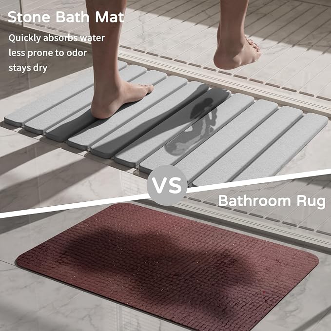 Foldable Stone Bath Mat, Quick Dry Stone Drying Mats - Image 7
