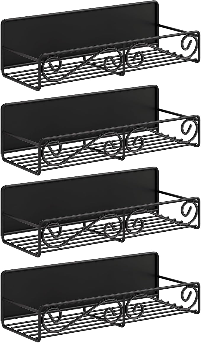 4 Pack Magnetic Spice Rack for Refrigerator by Hoopoton