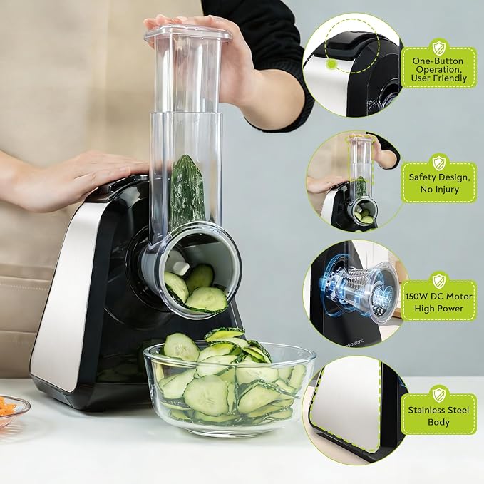 Mokero 5 in 1 Electric Cheese Grater - Image 3