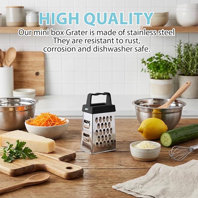 12 Pcs Mini Cheese Grater Stainless Steel Box Grater - Image 4