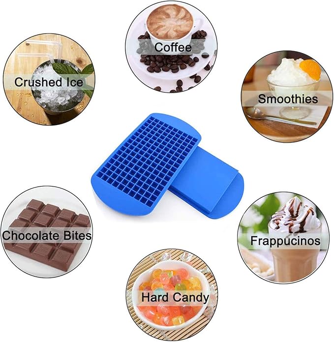 Silicone Ice Cube Tray, 160 Mini Crushed Ice Cube Molds Easy Release Small Ice - Image 8