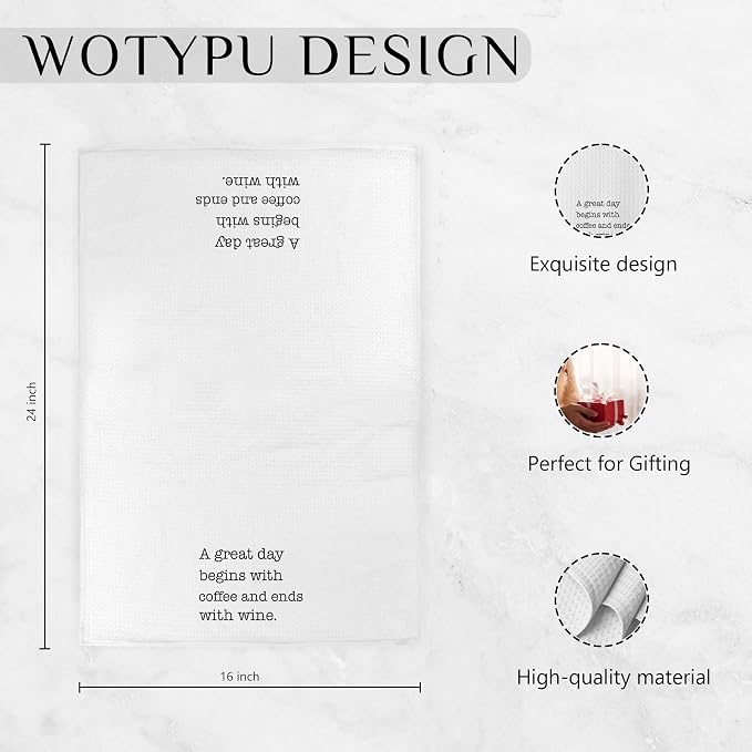 Funny Kitchen Bar Towels, Coffee Wine Lover Gifts Dish Tea Towels - Image 6
