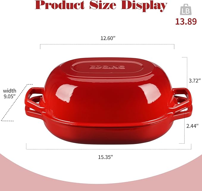 EDGING CASTING Enameled Cast Iron Oval Dutch Oven Pot - Image 2