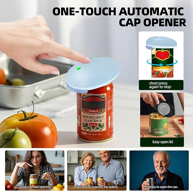 Rechargeable Auto Electric Can OpenerTouch Side Cut Opener Open Your Cans - Image 4