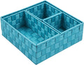 Posprica Woven Storage Baskets for Organizing, Small Black Baskets Cube Bin by Posprica