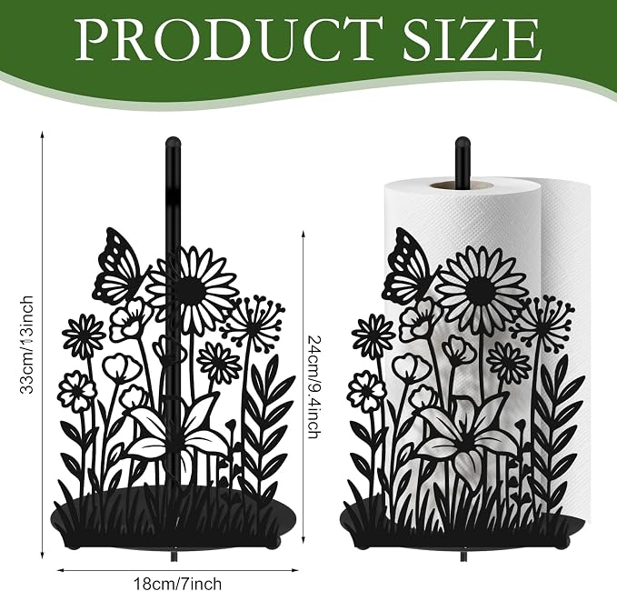 Wildflower Kitchen Countertop Paper Towel Holder Decorative Paper Towel Holder - Image 2