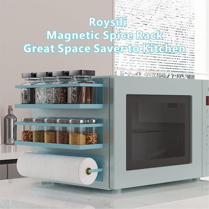 Magnetic Spice Rack For Refrigerator, Space Saving Magnetic Shelf For Fridge - Image 5