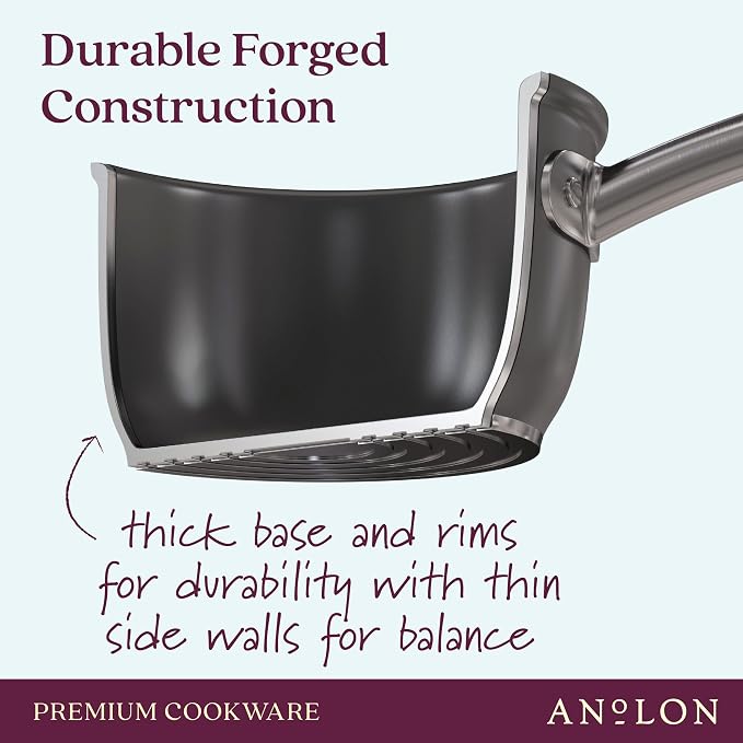 Anolon Accolade Forged Hard Anodized Nonstick Frying Pans/Skillet Set, 8 Inch - Image 5