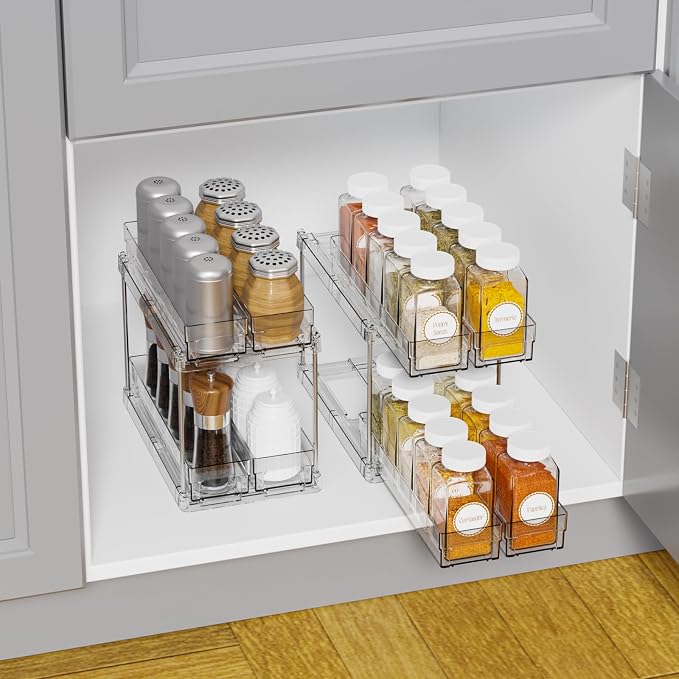 Yieach 2 Tier Sliding Spice Racks - Image 8