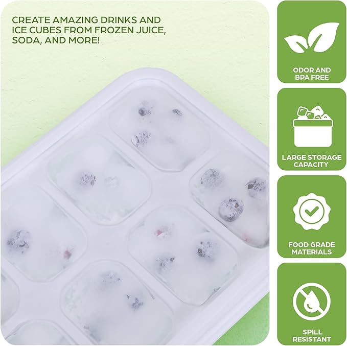 Ice Cube Tray Set – 4 Silicone Trays - Image 3