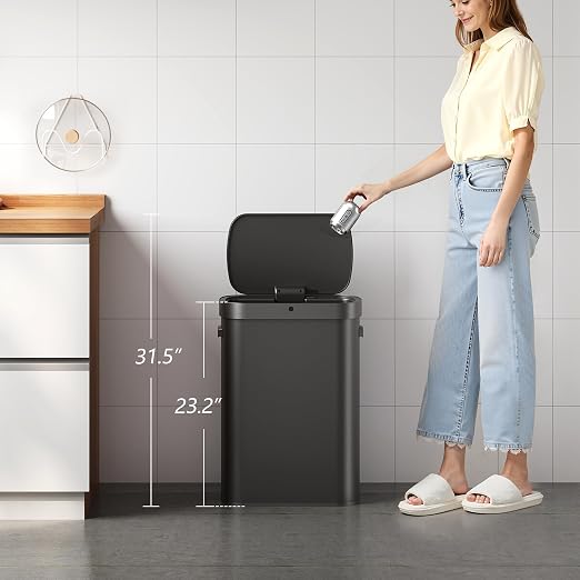 WLIVE 13 Gallon Trash Can, 50 Liter Large Capacity Motion Sensor Automatic - Image 8