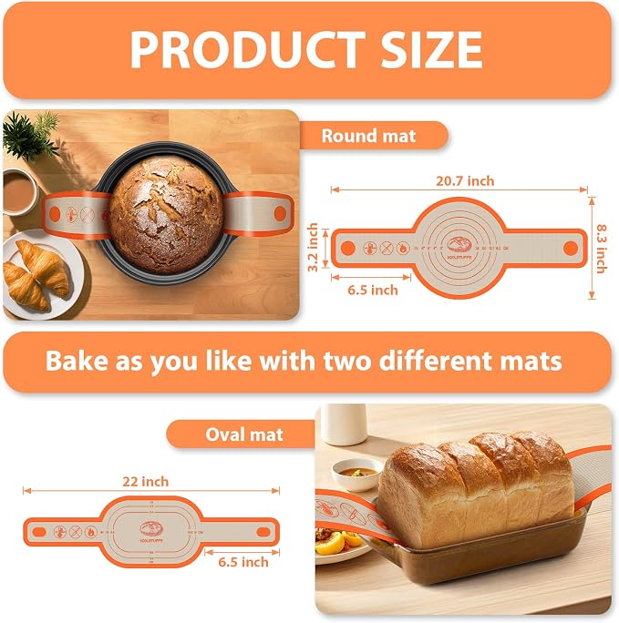 Silicone Bread Sling Oval and Round, Sourdough Tools & Dutch Oven Accessories - Image 2
