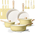 CAROTE 24pcs Ceramic Cookware Set, Pots and Pans Non Stick Kitchen Cookware Sets by CAROTE