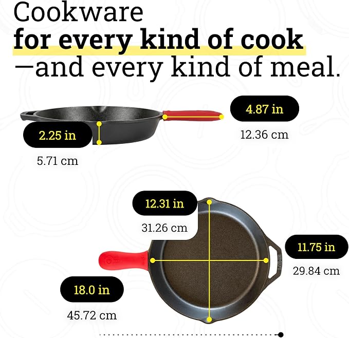 Lodge Seasoned Cast Iron Skillet 12 Inches - Image 6