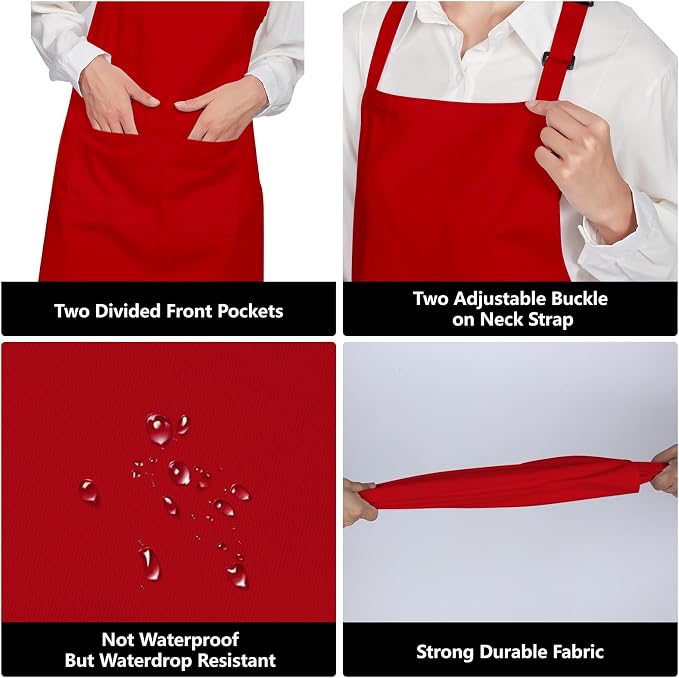 Jubatus 12 Pack 100% Cotton Aprons Bulk - Image 5