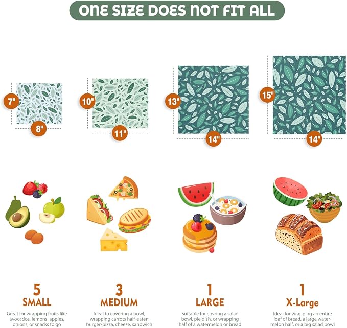 Akeeko Reusable Beeswax Food Wraps - Image 2