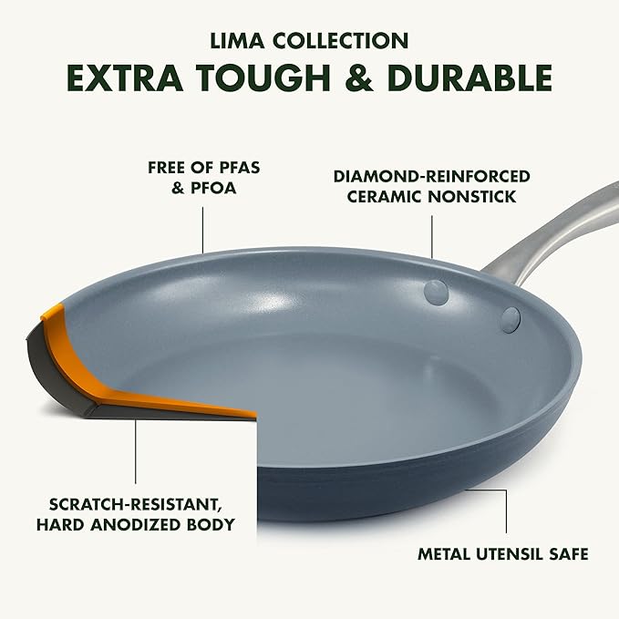 GreenPan Lima Hard Anodized 12" Frying Pan Skillet - Image 3
