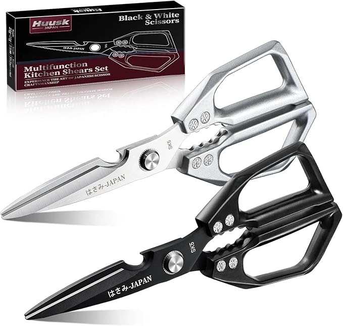 Huusk Kitchen Shears Set, Heavy Duty Poultry Shears, Japanese Kitchen Scissors by HuuskKnife