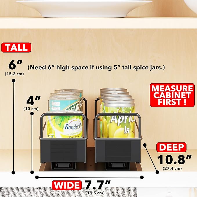 SpaceAid Pull Out Spice Rack Organizer - Image 2
