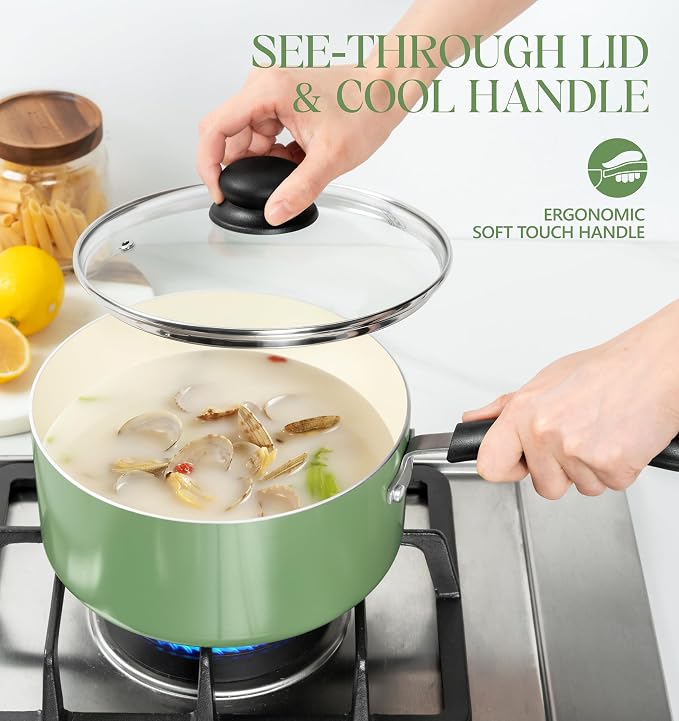 MICHELANGELO Nonstick Sauce Pan - Image 4