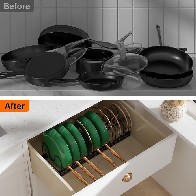 MUDEELA Pots and Pans Organizer Rack - Image 6