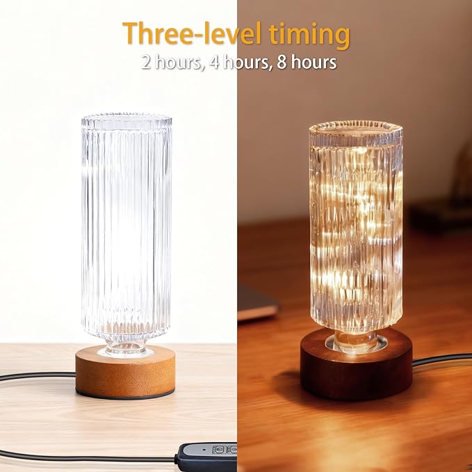 Dimmable Crystal Night Light, Small Bedside Lamp, Nightlight - Image 5