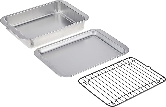 Nordic Ware Naturals 3 Piece Compact Pan Set, Toaster Oven, Counter Ovens by NordicWare