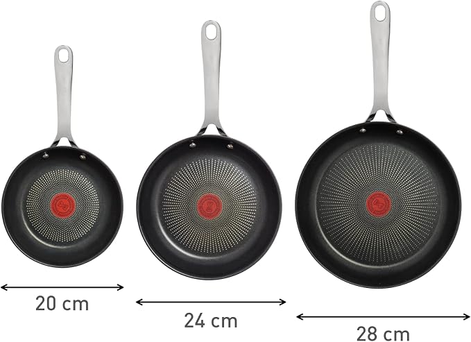 T-Fal x Jamie Oliver Nonstick Coated Stainless Steel Pans 9.5" & 11", Induction - Image 8