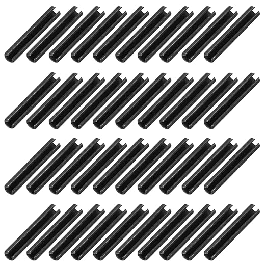 MECCANIXITY 120Pcs Slotted Split Roll Pins 7/50 Inch Dia. 4/5 Inch Length 65Mn by MECCANIXITY