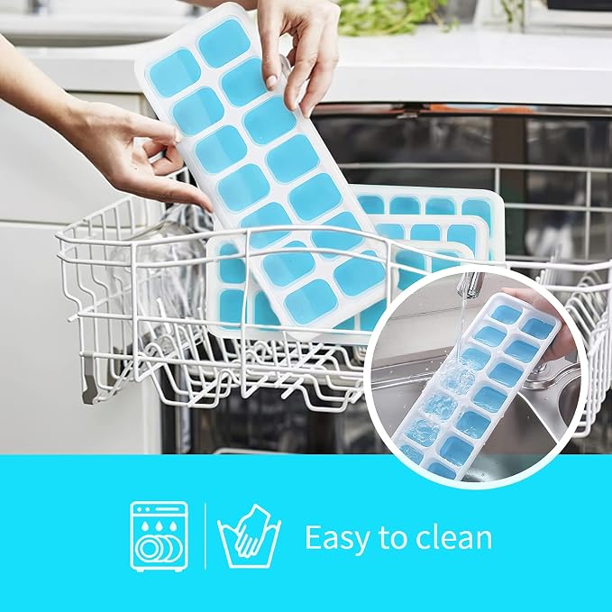Ice Cube Trays 4 Pack, Airabc Silicone Ice Cube Trays - Image 8