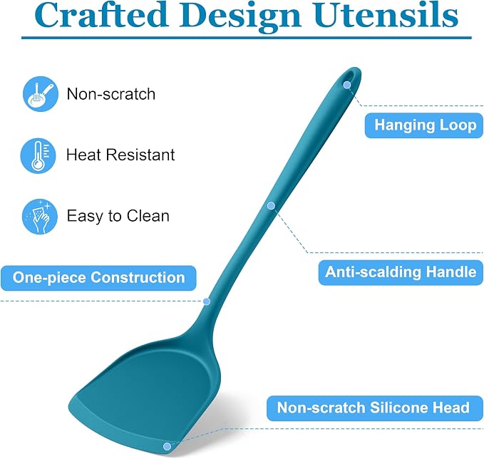 LIANYU 8Pcs Kitchen Utensils Set, Heat Resistant Cooking Utensils, Kitchen - Image 4