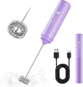 Rechargeable Milk Frother Handheld, 2-IN-1 Dual Spring Whisk Electric Frother by NewEnglandStories