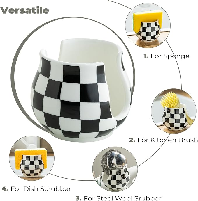 Zoeeker Checkered Sponge Holder - Image 4