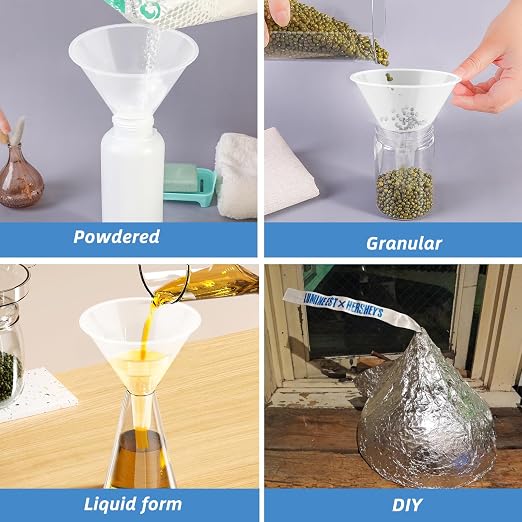 8 Pcs 6 Inch Wide Mouth Plastic Large Funnels, Easy and Smooth Content Transfer - Image 6