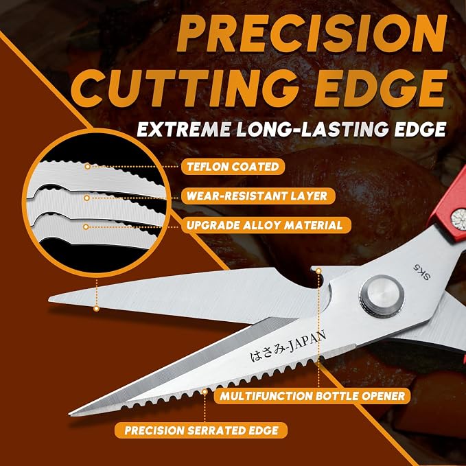 Huusk Kitchen Scissors Set Red - Image 2