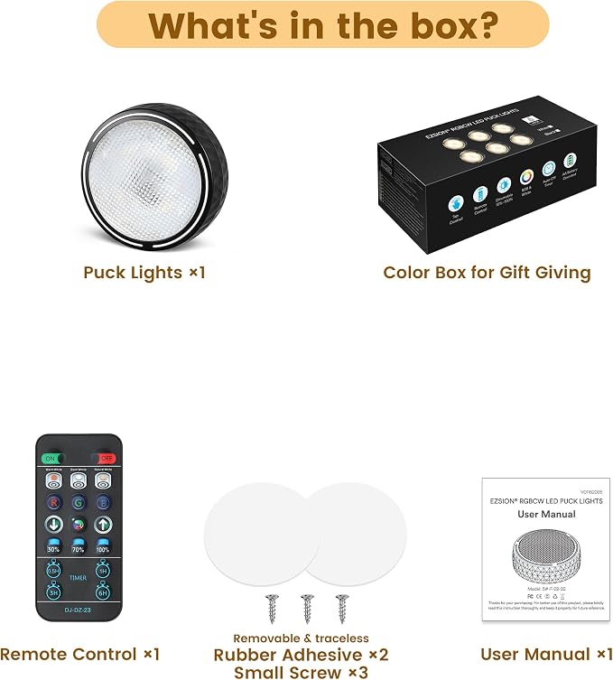 Puck Lights, Battery Operated Wireless LED Under Cabinet Lighting - Image 5