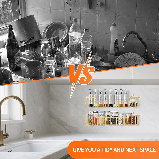 Spice Rack, Spice Holder Shelf Saving Space - Image 7