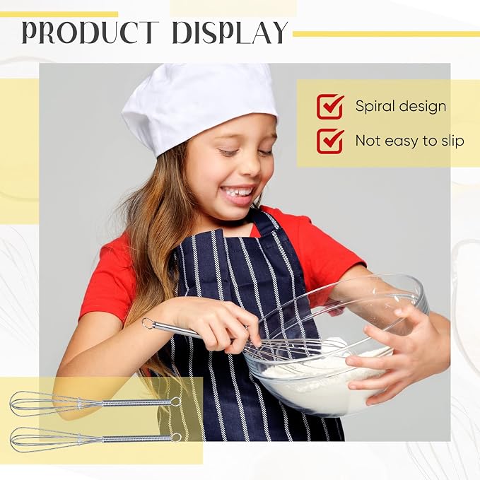Baderke 100 Pcs Mini Whisk Bulk Small Whisks - Image 6
