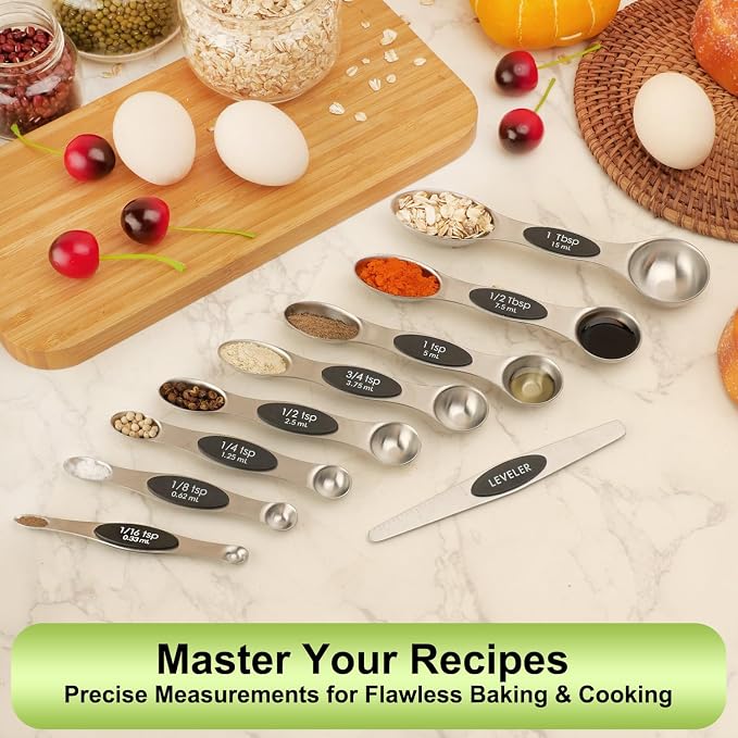 Magnetic Measuring Spoons Set Stainless Steel - Image 6