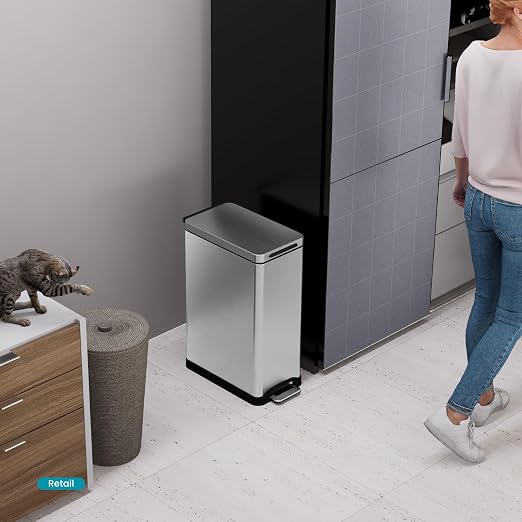 Home Zone Living 12 Gallon Slim Kitchen Trash Can - Image 7
