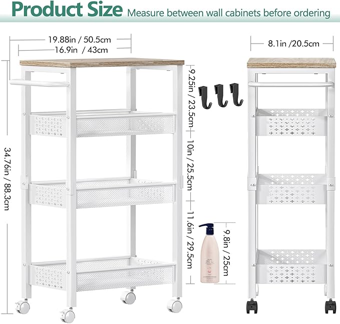 Vivihomety Utility Slim Storage Cart - Image 4