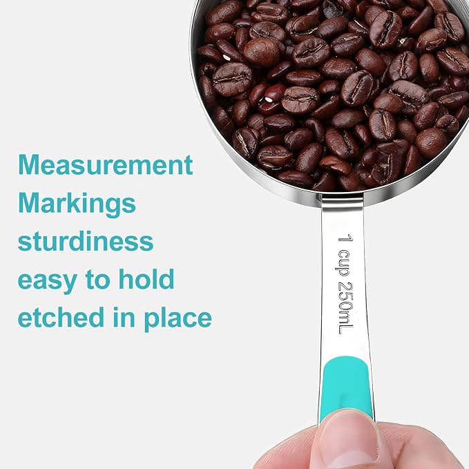 Bopei Measuring Cups and Spoons Set Stainless Steel 10 Piece - Image 3
