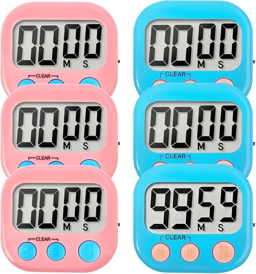 6 Pack Digital Kitchen Timer Small Classroom Timers by VOULOIR