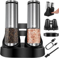 EIHO Electric Salt and Pepper Grinder Set USB Rechargeable, Upgraded External by EIHO