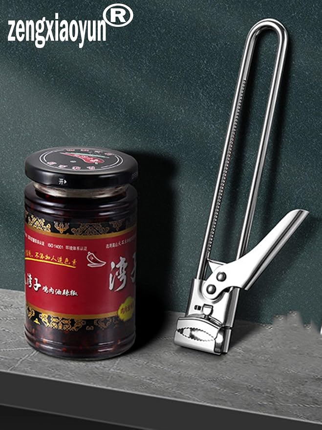 Master Jar & Bottle Opener, Adjustable Multifunctional Stainless Steel Can - Image 3