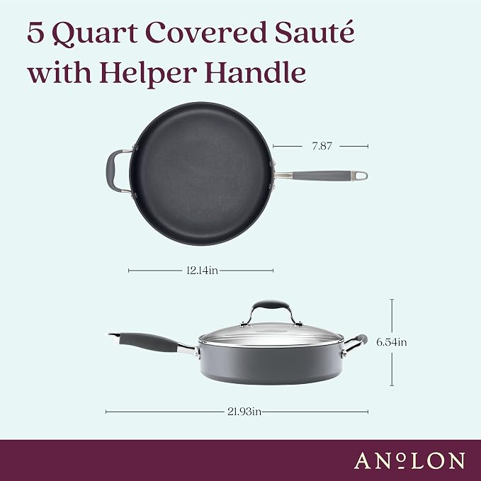 Anolon Advanced Home Hard Anodized Nonstick Sauté Pan - Image 2
